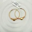 گوشواره حلقه ای قلب کد 1122