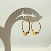 گوشواره حلقه ای قلب کد 1121