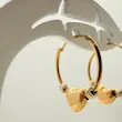 گوشواره حلقه ای قلب کد 1121