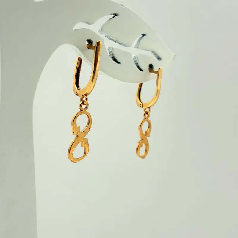 گوشواره مینیمال چرخه بی نهایت کد 186