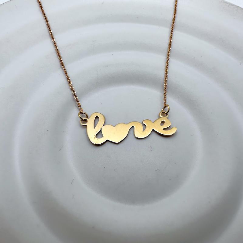گردنبند مینیمال لاو (Love) کد 369