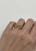انگشتر مینیمال طرح عینک کد 348