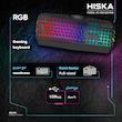 کیبورد گیمینگ هیسکا مدل HX-KEG400 RGB، سوییچ ممبران، Full-Size نورپردازی RGB
