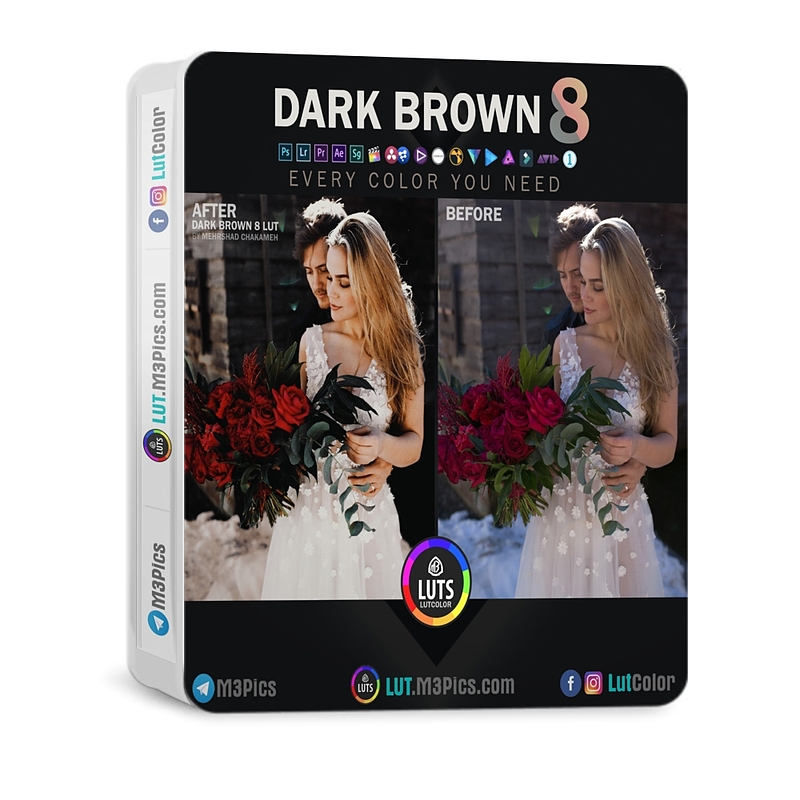 مجموعه رنگ Dark Brown LUT 8