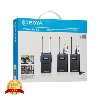 میکروفون وایرلس هاش اف BOYA BY-WM8 Pro-K2 دو کاناله ( اصلی )