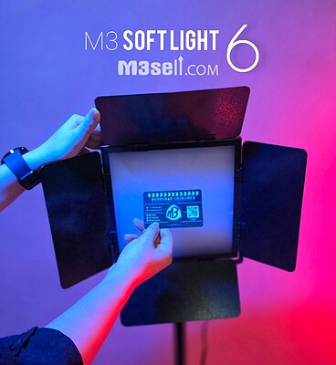 نور LED سینمایی 2 کلوین M3 Soft Light 6