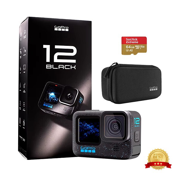 دوربین گوپرو GoPro HERO 12 Black Bundle Pack + کیف اورجینال و مموری 64 گیگ