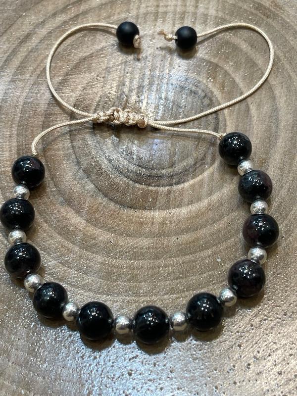 دستبند سنگ گارنت سرخ