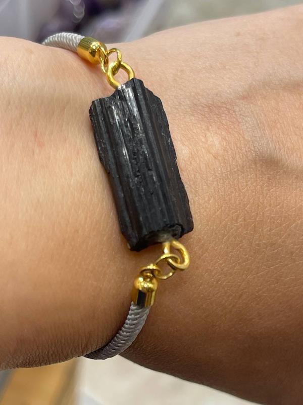 دستبند سنگ تورمالین سیاه