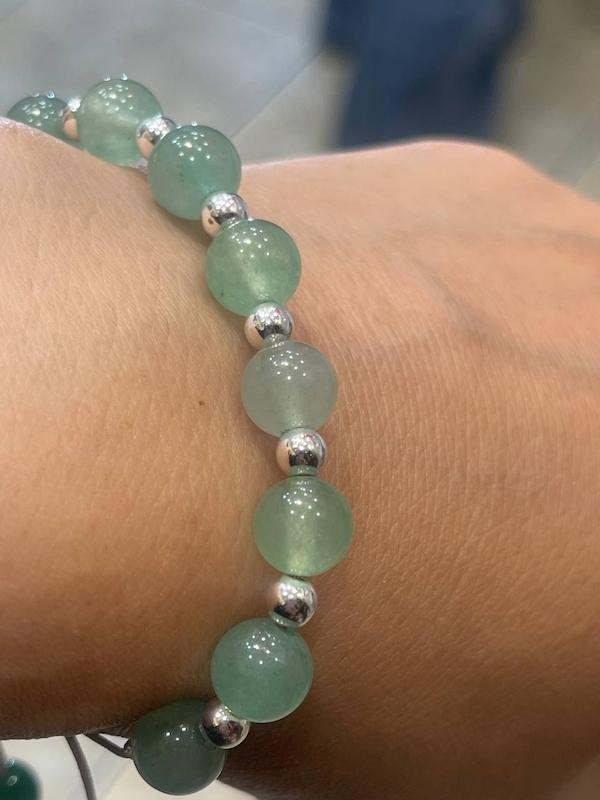 دستبند سنگ اونتورین سبز