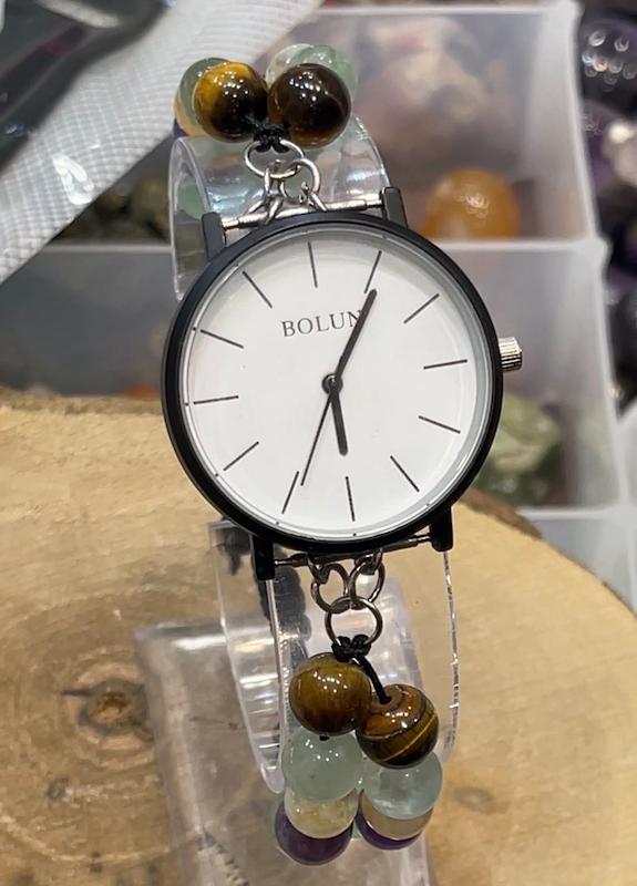 ساعت بلون با بند سنگ هفت چاکرا