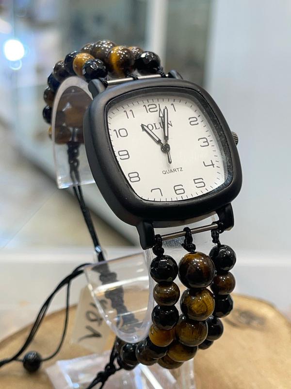 ساعت بلون با بند سنگ چشم ببر و انیکس