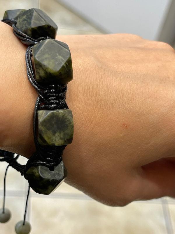 دستبند مردانه سنگ یشم سرپنتین