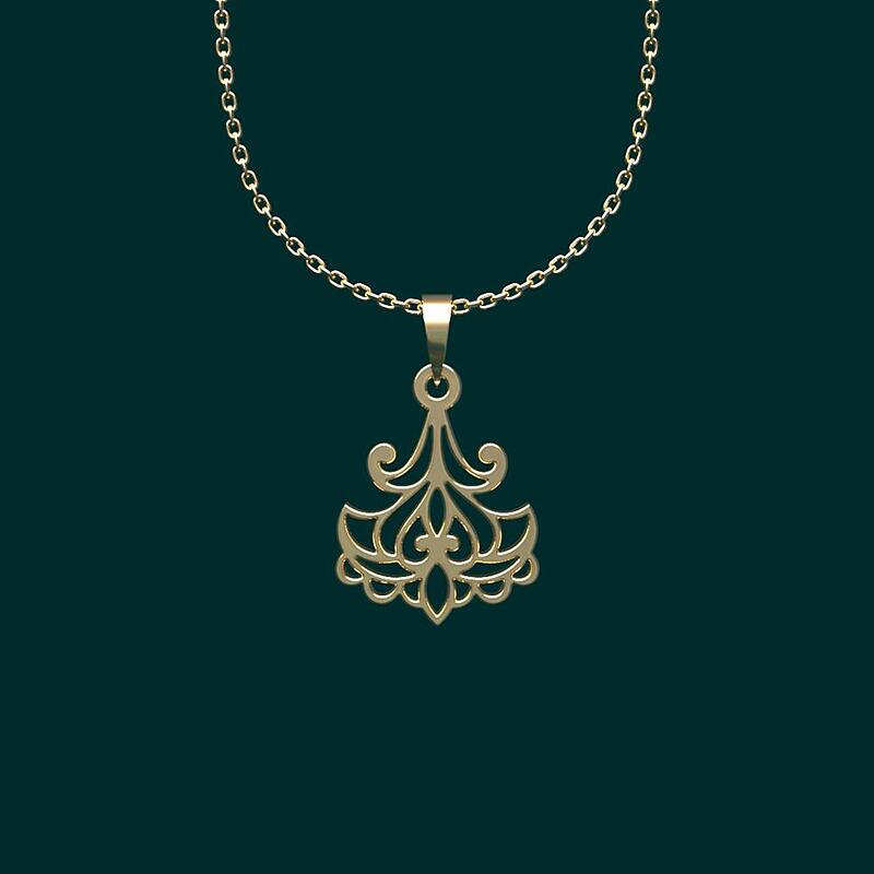 گردنبند طلا 18 عیار زنانه مدوپد مدل هندسی کد TT1189