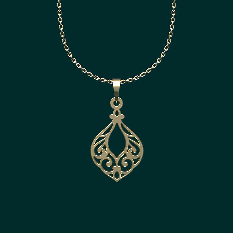 گردنبند طلا 18 عیار زنانه مدوپد مدل هندسی کد TT1218
