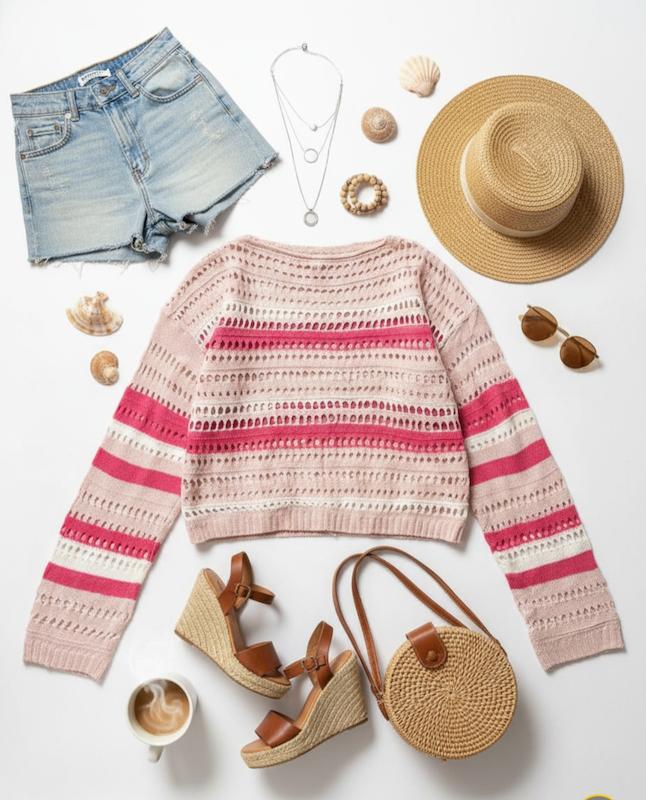 کراپ بافت h&m/سبک و لطیف 