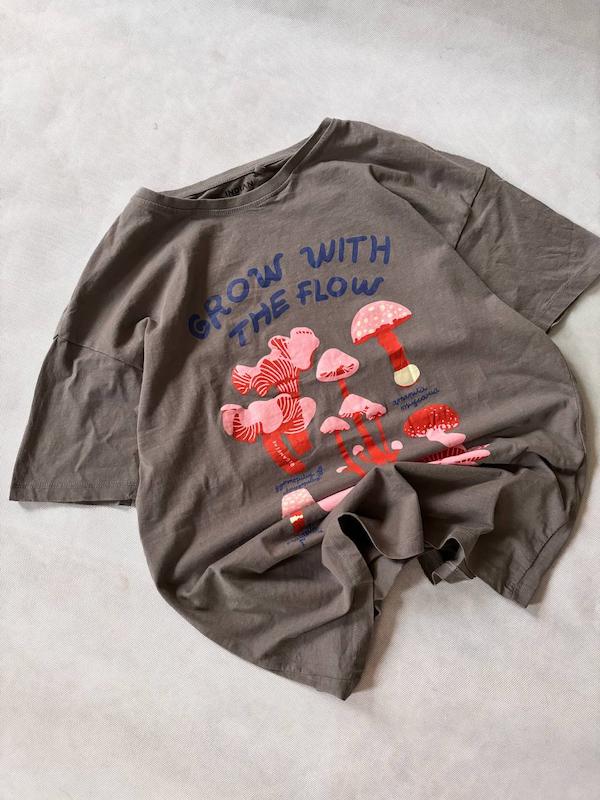 تیشرت grow/نخ وپنبه لطیف