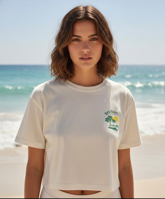 کراپ تیشرت دخترانه نخی