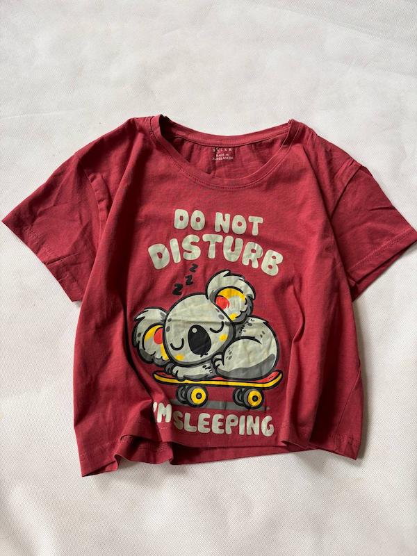 کراپ تیشرت دخترانه نخی