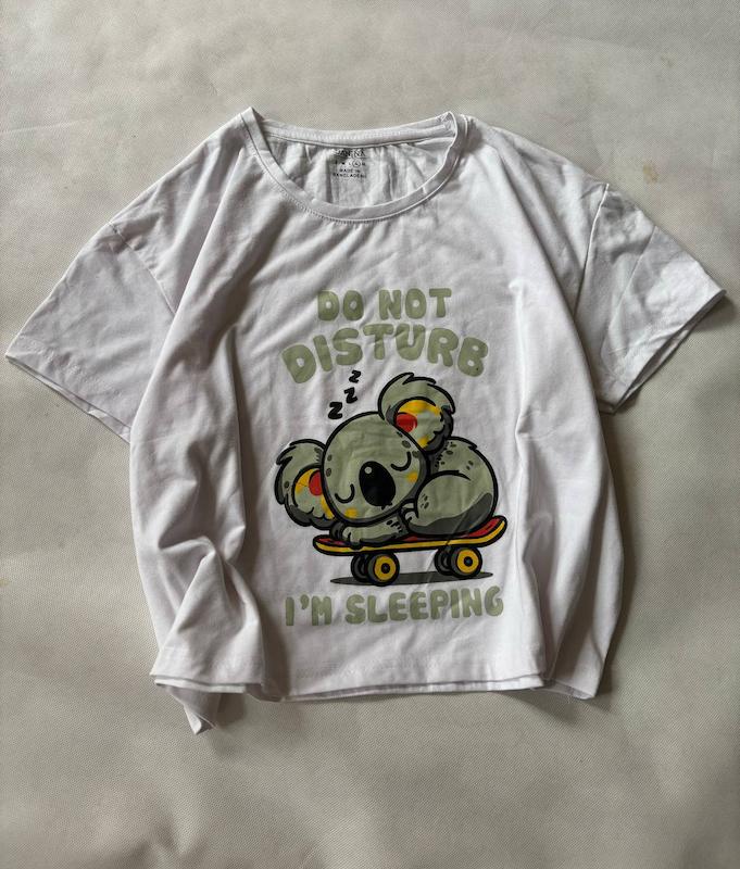 کراپ تیشرت دخترانه نخی