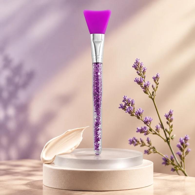 براش سیلیکونی پخش ماسک صورت با دسته کریستالی و اکلیلی