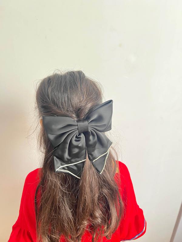 گیره فرانسوی ساتن مشکی