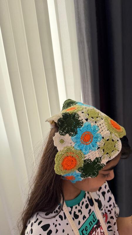 مینی اسکارف بافتنی 🥹