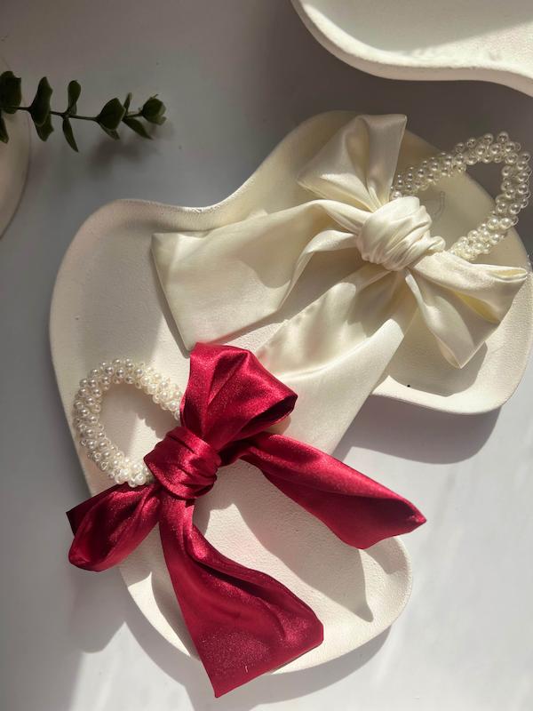 کشمو پاپیون مرواریدی ساتن