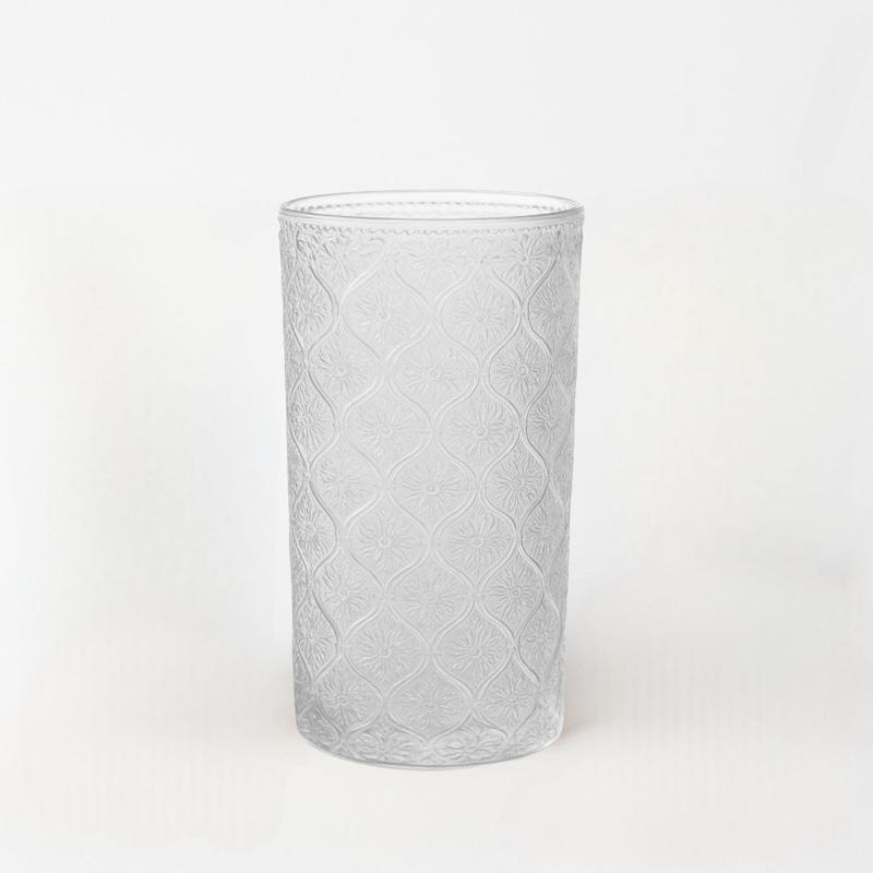 لیوان بلند شربت خوری طرح گل(۶عدد)
