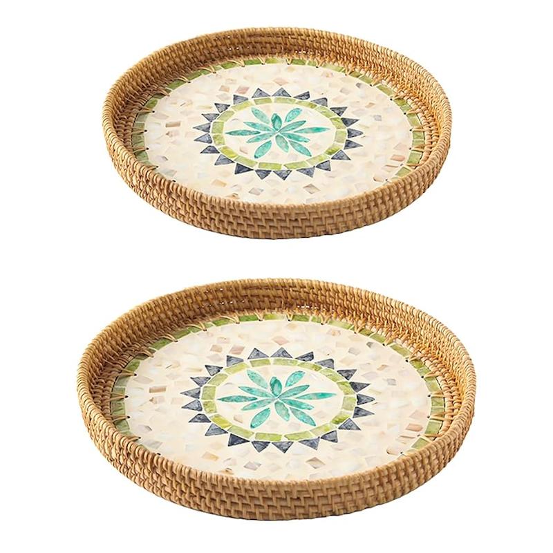 سینی کف صدفی راتان (۲سایز)