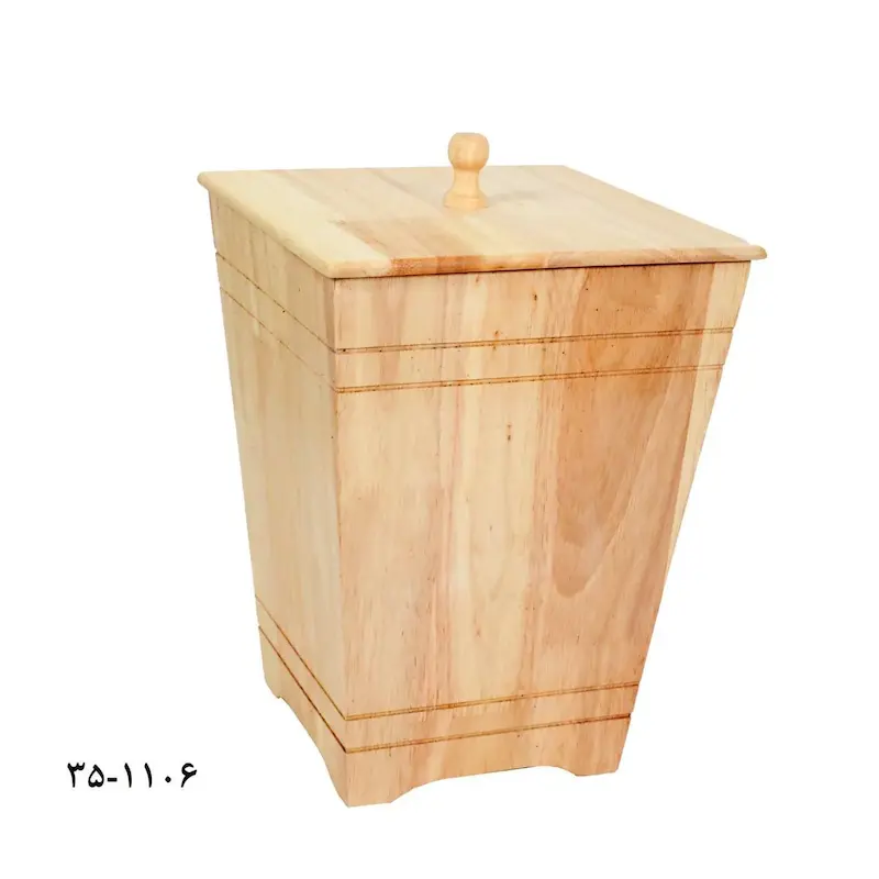 سطل چوبی رابر درب دار 