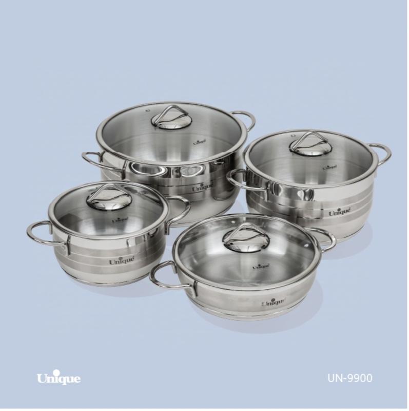 سرویس قابلمه 8پارچه استیل یونیک کد un9900