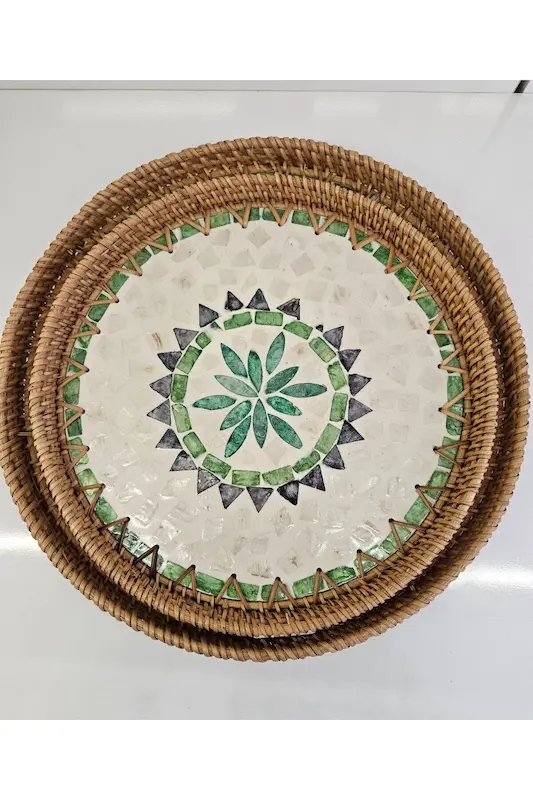 سینی کف صدفی گرد (۲سایز)