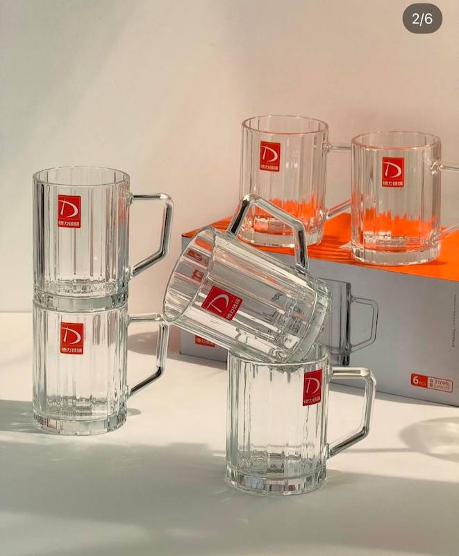 لیوان دسته دار مدل مولین دلی گلس deli glass