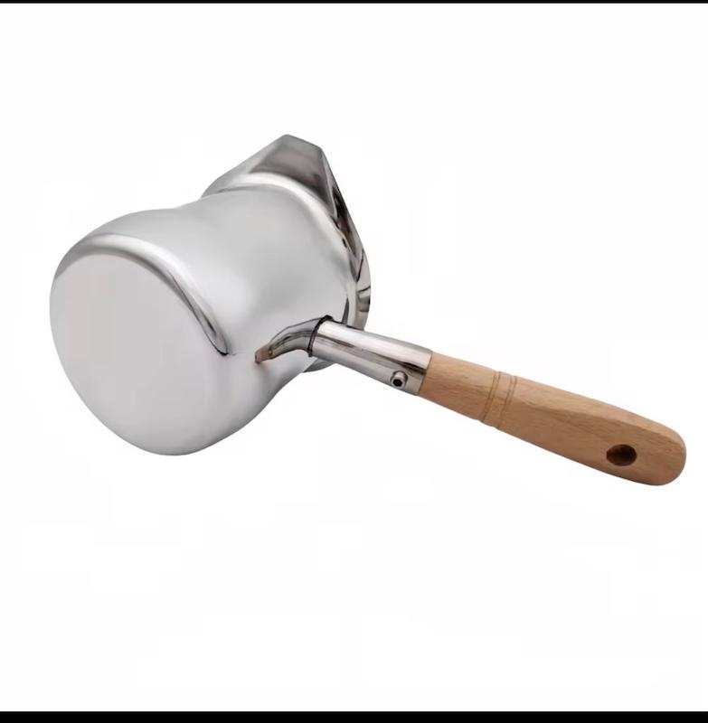 شیر جوش استیل دسته چوب