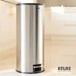 سطل‌زباله پدال‌دار استیل اطلس مدل هانیس