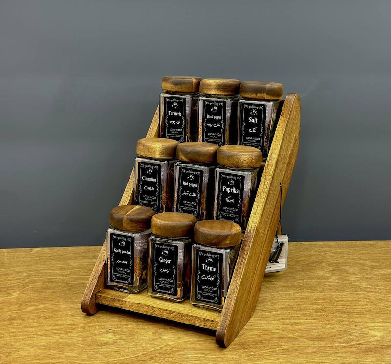 استند ادویه ۹ عددی مدل نمک پاشی(دو حالته)