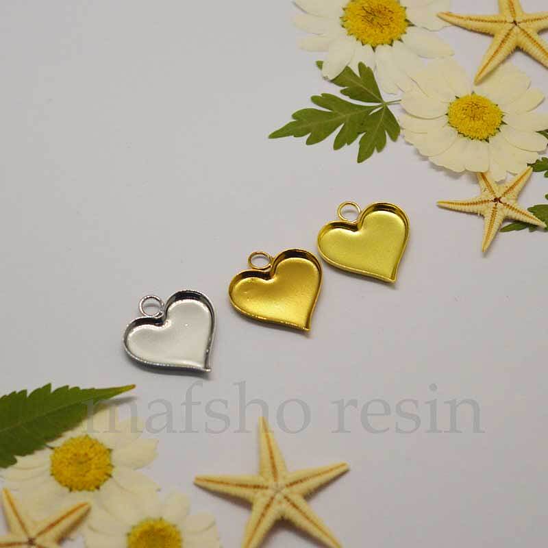 گوشواره قلب 2 سانت کفه دار