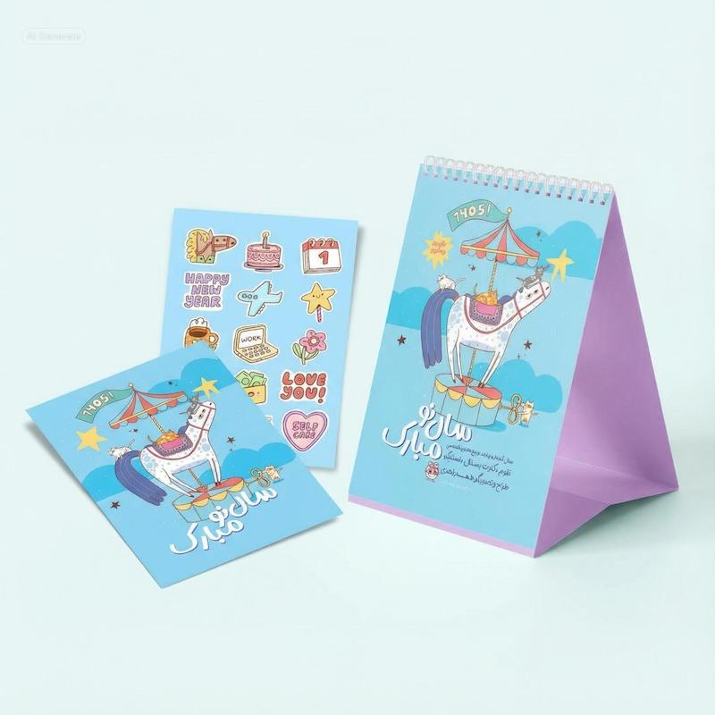 تقویم ۱۴۰۵ + کارت پستال + استیکر