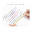 خط‌کش شفاف ۱۵ سانتی KOKUYO مدل Pastel Planet در رنگ‌های پاستلی
