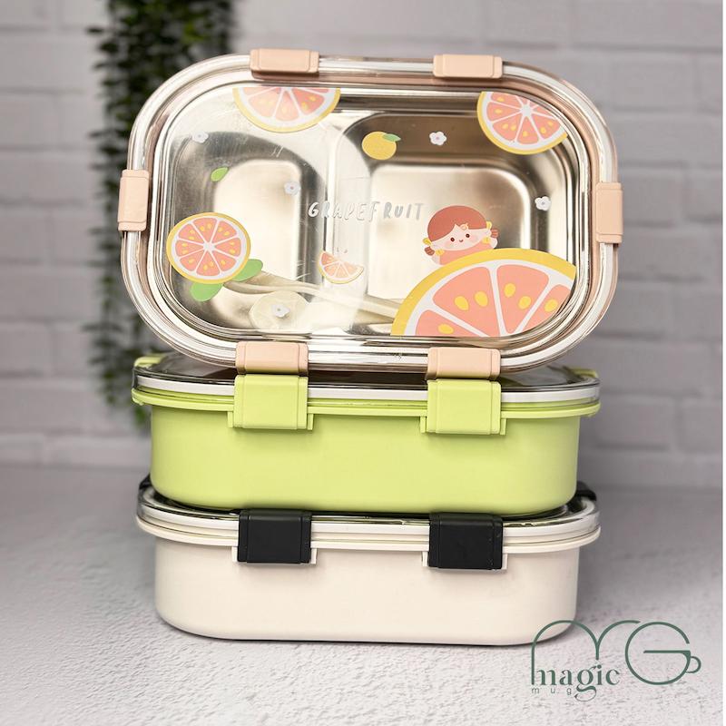 ظرف غذای استیل دو بخشی کد ۰۰۰۲۱