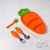 ست ظرف غذای کودک 4 تکه سیلیکونی طرح هویج کد ۰۰۰۲۲