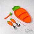 ست ظرف غذای کودک 4 تکه سیلیکونی طرح هویج کد ۰۰۰۲۲