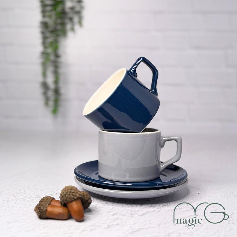 فنجون نعلبکی سرامیکی مینیمال کد ۰۰۰۳۳