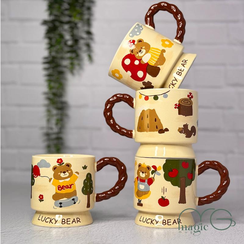 ماگ سرامیکی پایه دار خرسی کد ۰۰۰۳۷