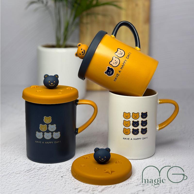 ماگ درب سیلیکونی خرسی کد ۰۰۰۲۹