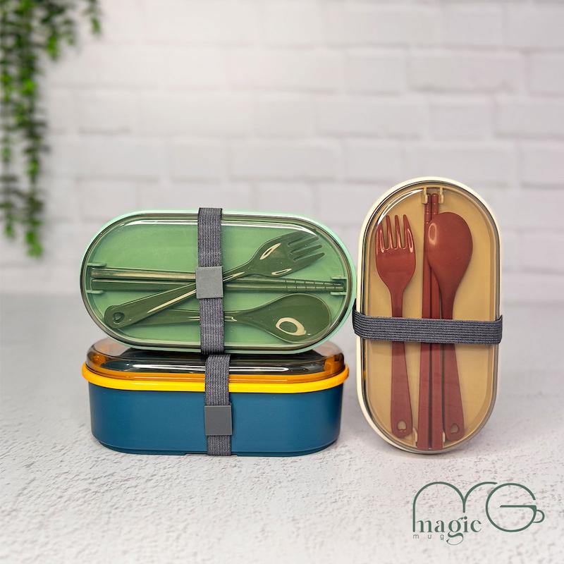 ظرف غذا دو طبقه کش دار کد ۰۰۰۸۹