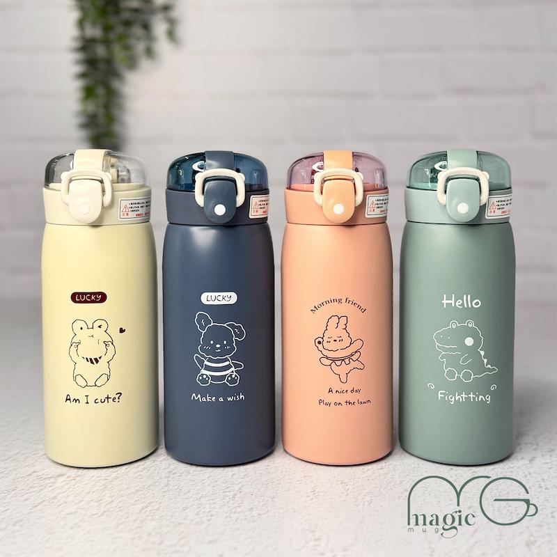 قمقمه استیل 304 دوجداره کودک نی دار کد ۰۰۱۰۱