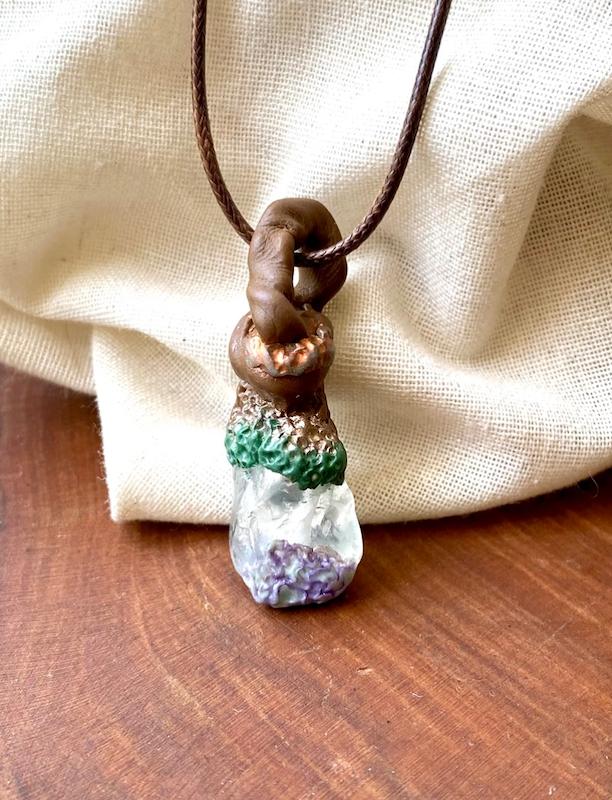 گردنبند سنگ کریستال کوارتز