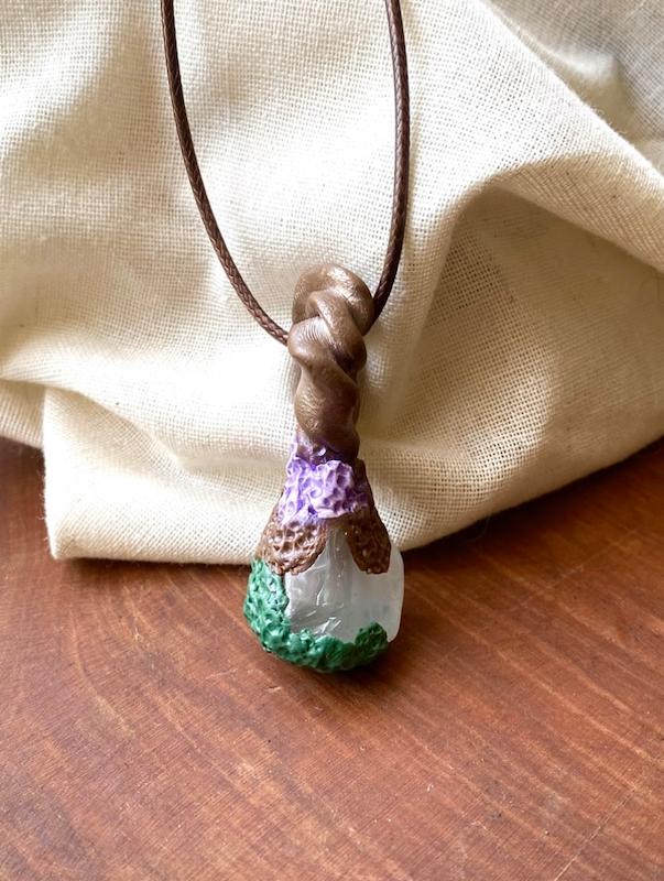 گردنبند سنگ کریستال کوارتز